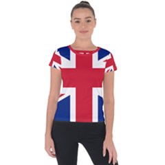 Uk Flag Short Sleeve Sports Top  by FlagGallery