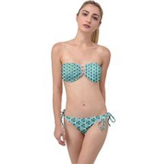 Background Texture Background Pattern Twist Bandeau Bikini Set by Simbadda