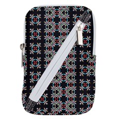 Pattern Black Background Texture Art Belt Pouch Bag (small)