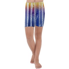 Birch Tree Background Scrapbooking Kids  Lightweight Velour Capri Yoga Leggings by Simbadda