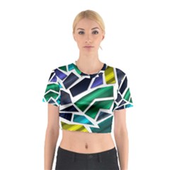 Mosaic Shapes Cotton Crop Top by Vaneshart