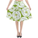 Rose Abstract Rose Garden Flared Midi Skirt View1