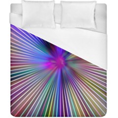Rays Colorful Laser Ray Light Duvet Cover (california King Size) by Bajindul