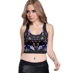 Barcelona Cathedral Spain Stained Glass Racer Back Crop Top by Wegoenart
