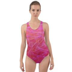 Background Abstract Texture Cut-out Back One Piece Swimsuit