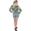 Leaves  Banded Bottom Chiffon Top View2