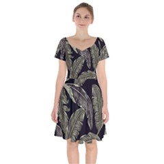 Jungle Short Sleeve Bardot Dress by Sobalvarro