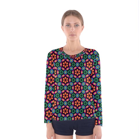 Pattern  Women s Long Sleeve Tee by Sobalvarro