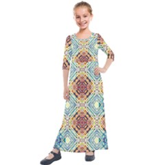 Pattern Kids  Quarter Sleeve Maxi Dress by Sobalvarro