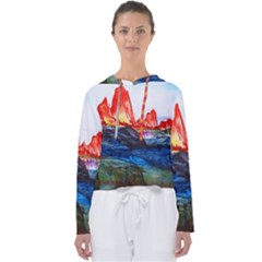 Fitzroy Argentina Chile Patagonia Women s Slouchy Sweat by Wegoenart