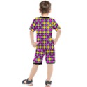 Polka Dots Two Times 4 Black Kids  Tee and Shorts Set View2
