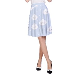 Kawaii Cloud Pattern A-line Skirt by Valentinaart