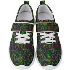Neon Fruit Seamless Pattern Men s Velcro Strap Shoes by Vaneshart