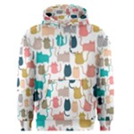 Cute Seamless Pattern Happy Kitty Kitten Cat Men s Pullover Hoodie