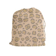 Leopard Print Drawstring Pouch (xl) by Sobalvarro