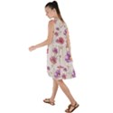 Vector Hand Drawn Cosmos Flower Pattern Frill Swing Dress View2