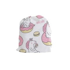 Unicorn Seamless Pattern Background Vector (1) Drawstring Pouch (medium) by Sobalvarro