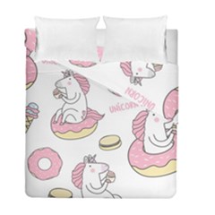 Unicorn Seamless Pattern Background Vector (1) Duvet Cover Double Side (full/ Double Size) by Sobalvarro