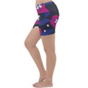 Vector Seamless Flower And Leaves Pattern Lightweight Velour Yoga Shorts View2