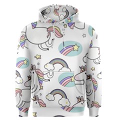 Cute Unicorns With Magical Elements Vector Men s Pullover Hoodie by Sobalvarro