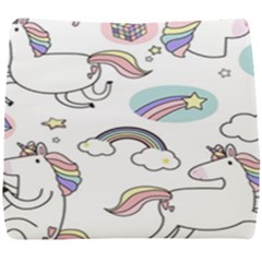 Cute Unicorns With Magical Elements Vector Seat Cushion by Sobalvarro