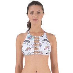 Cute Unicorns With Magical Elements Vector Perfectly Cut Out Bikini Top by Sobalvarro