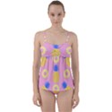Pop Art Pineapple Seamless Pattern Vector Twist Front Tankini Set View1