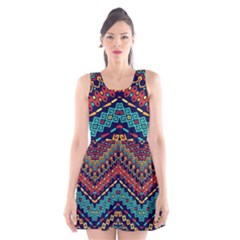 Ethnic  Scoop Neck Skater Dress by Sobalvarro