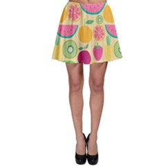 Seamless Pattern With Fruit Vector Illustrations Gift Wrap Design Skater Skirt by Vaneshart
