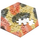 Tropical Seamless Pattern With Exotic Palm Leaves Wooden Puzzle Hexagon View2