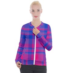Bisexual Plaid Casual Zip Up Jacket