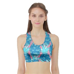 Pineapples Sports Bra With Border by Sobalvarro