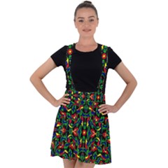 Abstract 45 Velvet Suspender Skater Skirt