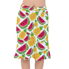 Watermelon Pattern Se Fruit Summer Short Mermaid Skirt by Vaneshart
