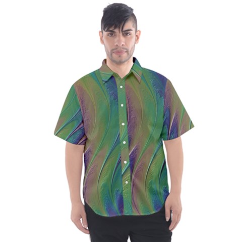 Texture Abstract Background Men s Short Sleeve Shirt by Vaneshart