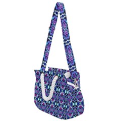 Abstract 49 Rope Handles Shoulder Strap Bag