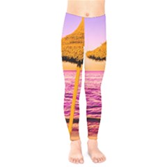 Pop Art Beach Umbrella  Kids  Leggings by essentialimage