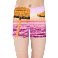 Pop Art Beach Umbrella  Kids  Sports Shorts by essentialimage