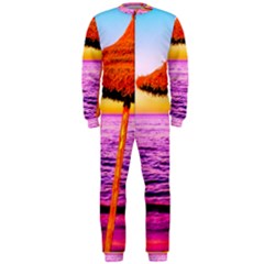 Pop Art Beach Umbrella  Onepiece Jumpsuit (men)  by essentialimage