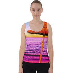 Pop Art Beach Umbrella  Velvet Tank Top by essentialimage