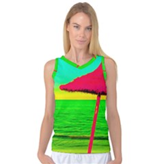 Pop Art Beach Umbrella Women s Basketball Tank Top by essentialimage