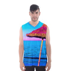 Pop Art Beach Umbrella  Men s Sportswear by essentialimage