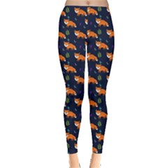 Funny Fox Space Leggings  by trulycreative
