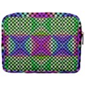 Bright  Circle Abstract Black Green Pink Blue Make Up Pouch (Large) View2