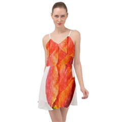 Spring Tulip Red Watercolor Aquarel Summer Time Chiffon Dress