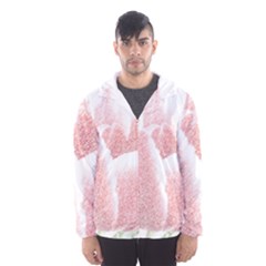 Tulip Red White Pencil Drawing Men s Hooded Windbreaker by picsaspassion