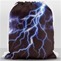 Blue Thunder Colorful Lightning graphic Drawstring Bag (Large) View1