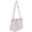 Pink Marble texture floor background with light pink veins greek marble print luxuous real marble. Rope Handles Shoulder Strap Bag View2