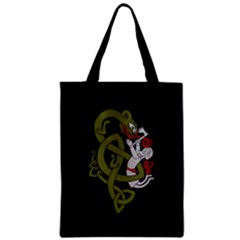 Pepe The Frog Rare Celtic Viking Norse Dragon Pattern Deus Vult Medieval Wojak Crusader Zipper Classic Tote Bag by snek