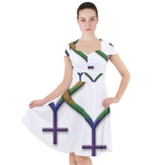 Mrs  And Mrs  Cap Sleeve Midi Dress by LiveLoudGraphics